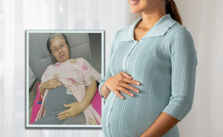 Người phụ nữ mang thai tham dự một trong những cuộc kiểm tra sức khỏe định kỳ của mình. Ảnh: Douyin