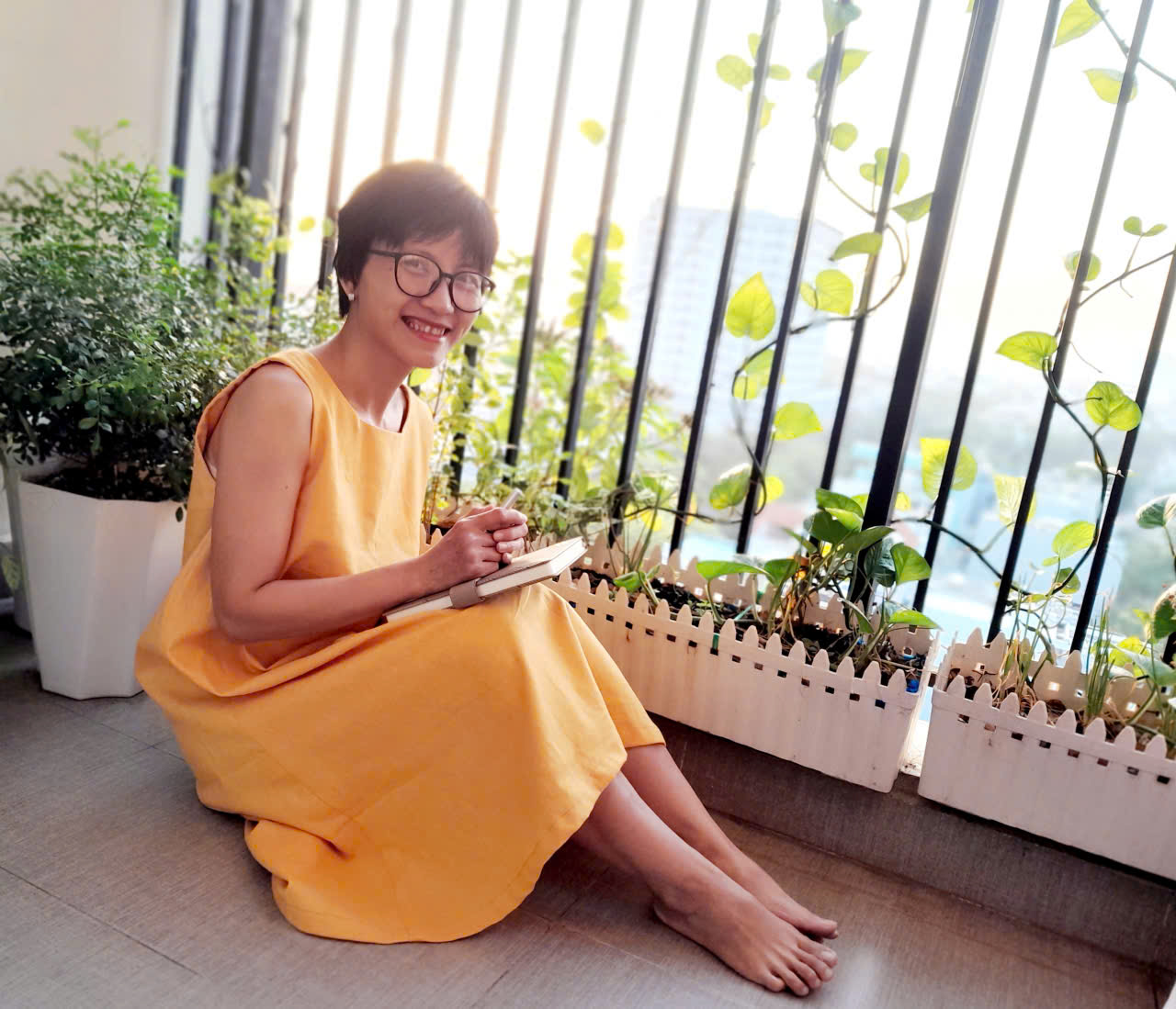 Tôi theo dõi và ghi nhận từng bước tiến nhỏ khi hiện thực hiện quyết định hết buồn, hết nghèo (Ảnh do tác giả cung cấp)