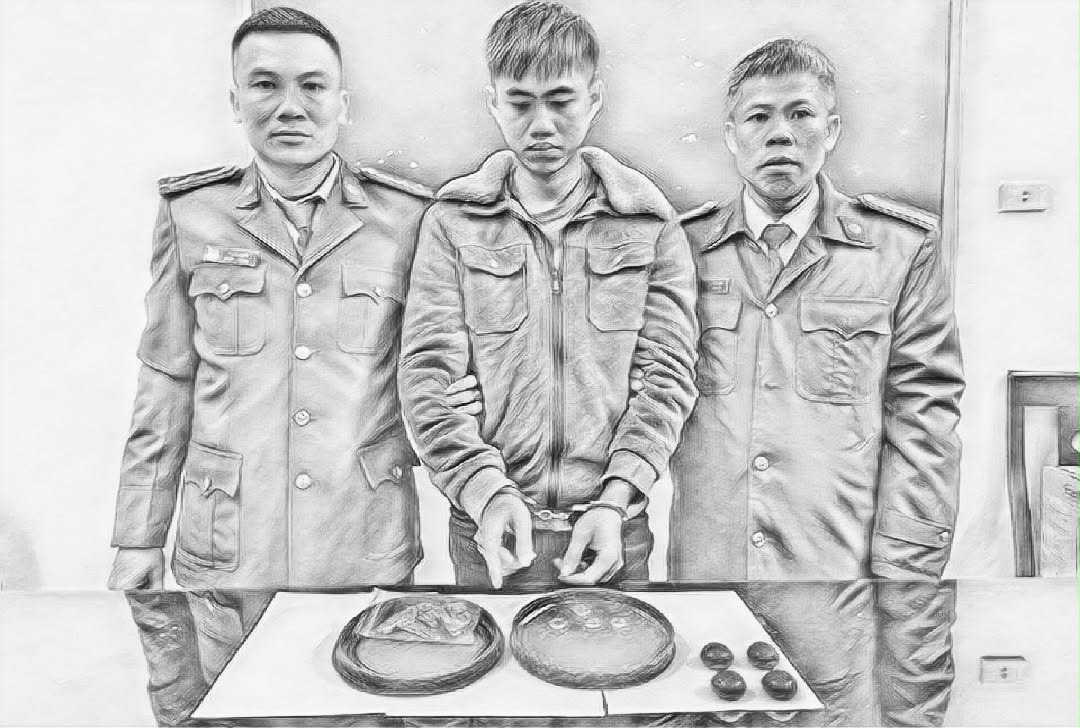 Vi Văn Hạnh tại cơ quan công an - Ảnh công an cung cấp