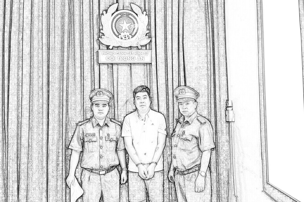 Nguyễn Trung Thế Lữ tại cơ quan điều tra. Ảnh: CA