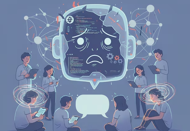 AI có thể biểu hiện rối loạn sau sang chấn như con người? - Ảnh: Nano Banana