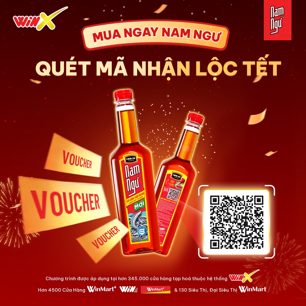 Quét QR dòng nước mắm Nam Ngư, mở quyền lợi dành riêng cho hội viên WinX