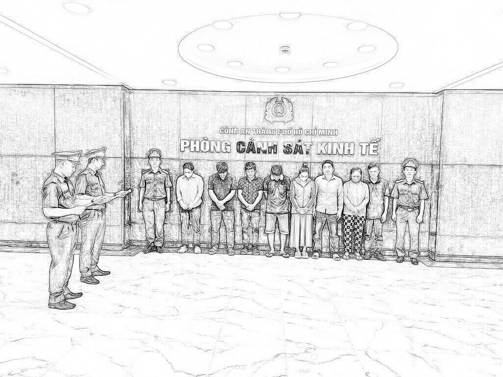 Các đối tượng bị bắt. Ảnh: CA