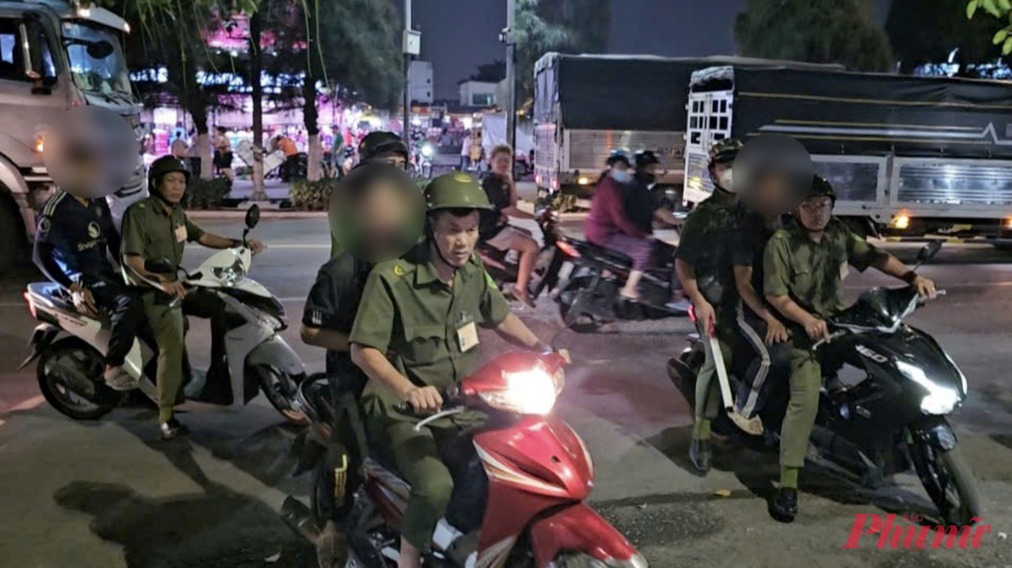 Nhiều đối tượng khả nghi được lực lượng chức năng đưa về để kiểm tra