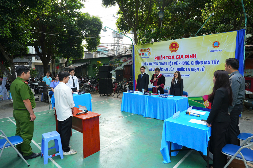 Phiên toà giả định diễn ra phần tuyên án