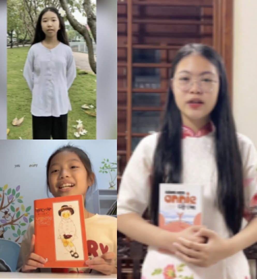 Các thí  sinh  đạt  giải  khuyến  khích  (từ  trái  sang): Nguyễn  Khánh Phương, Trần  Minh  Anhh, Trần  Nhu  Khánh  Ngọc, 