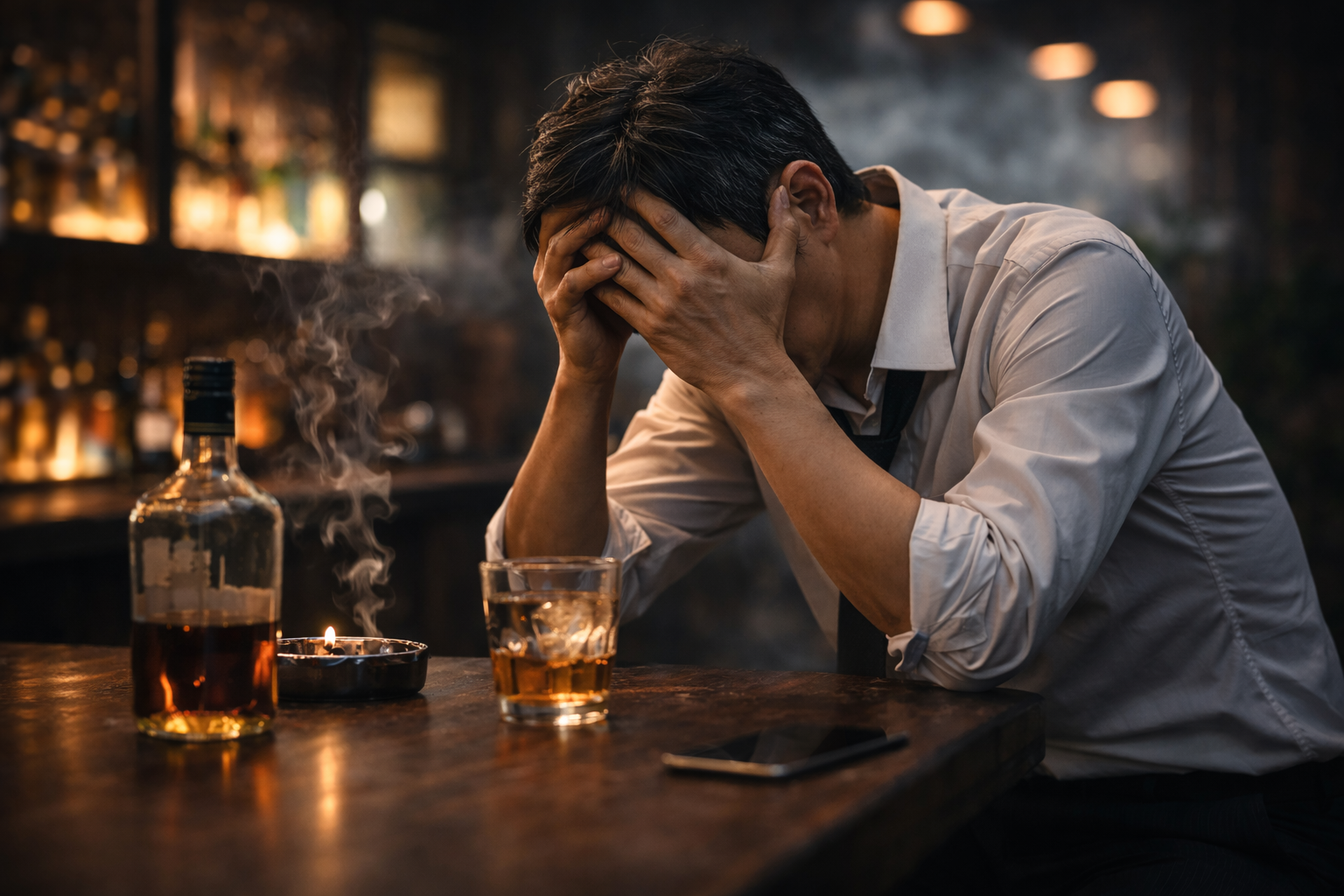 Áp lực phải mạnh mẽ, độc lập, thành công của xã hội đã bào mòn tinh thần của những người đàn ông. Ảnh chủ thích tạo bởi AI.