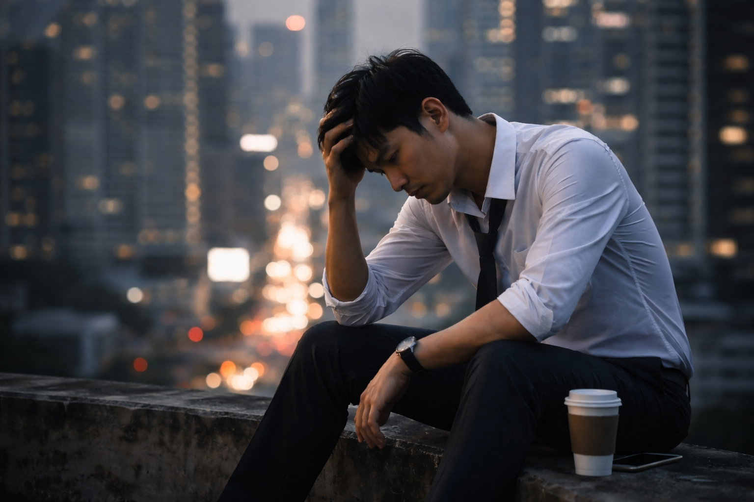 Đàn ông hiện đại đối diện với những áp lực khó nói thành lời. Ảnh minh hoạ được tạo bởi AI