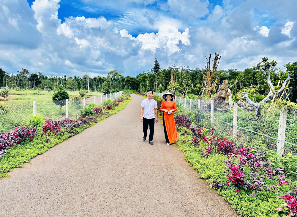 Đường hoa tại xã Kim Long, TPHCM đã biến những bãi đất trống, um tùm cỏ dại thành những điểm đến check-in đẹp