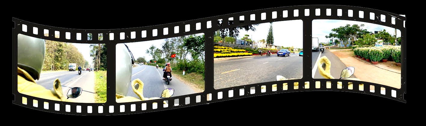 Ngồi sau lưng em trai trên đường  về quê ăn tết luôn là những phút giây hạnh phúc - Ảnh do tác giả cung cấp 