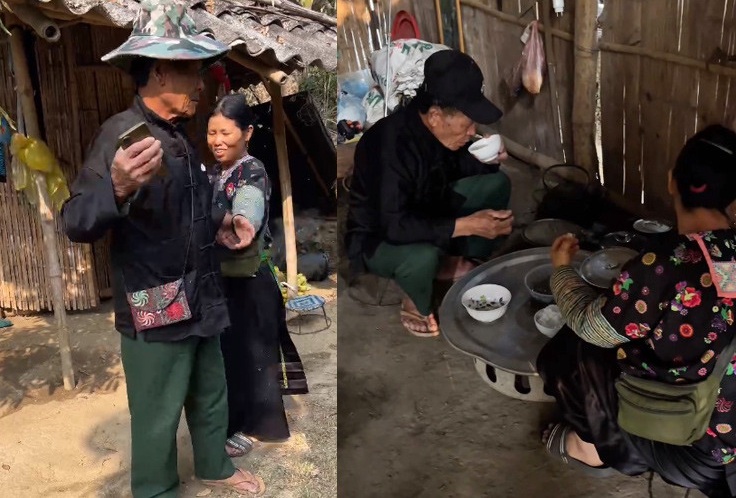 Vượt chặng đường hàng nghìn kilômet, ông Lừ gặp được bà Mỵ - ảnh: MXH