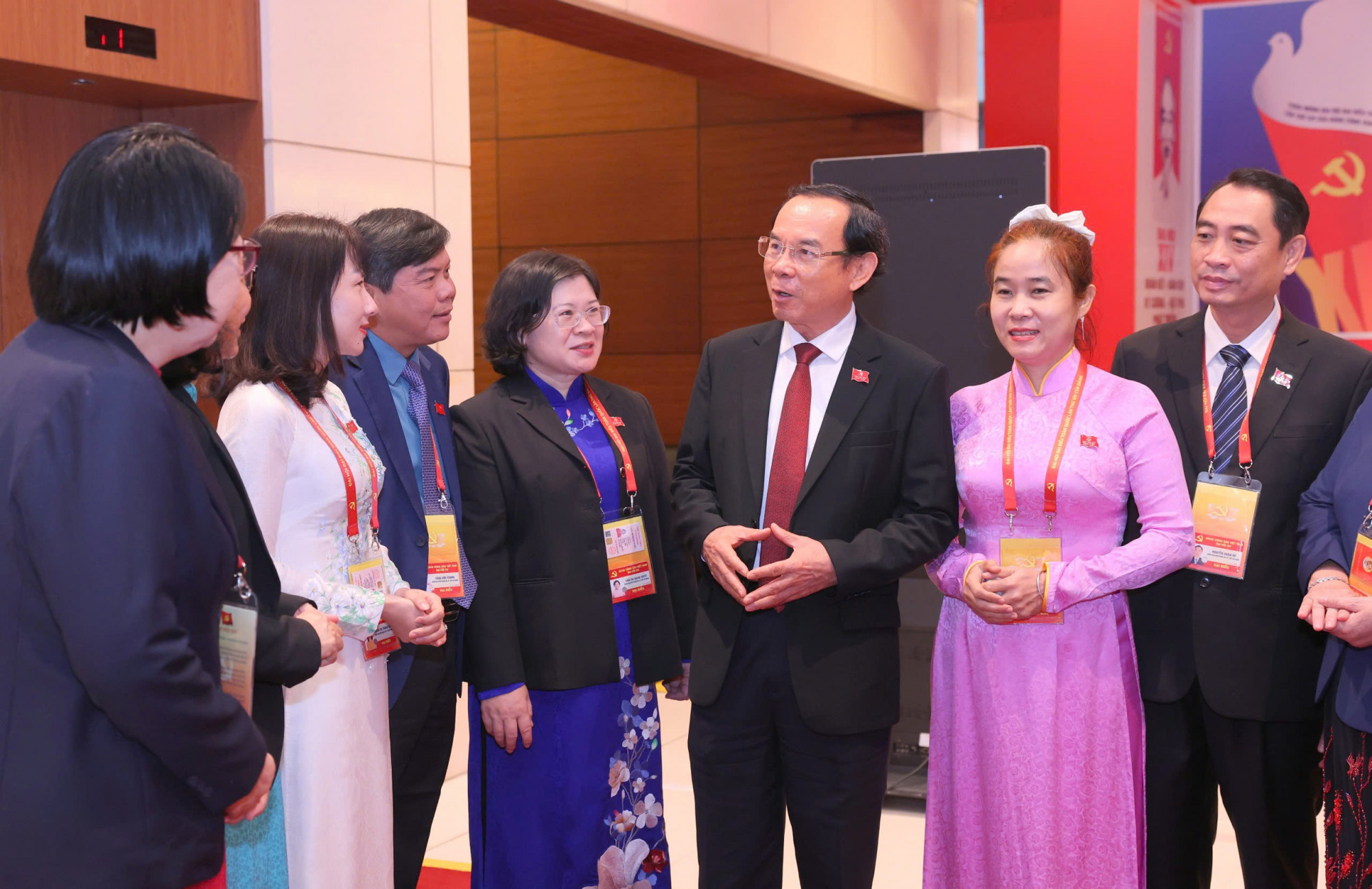 Đoàn đại biểu Đảng bộ TPHCM sáng 21/1 - ảnh: Quang Phúc