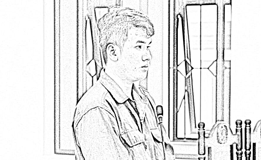 Bị cáo Phát tại phiên xét xử sơ thẩm