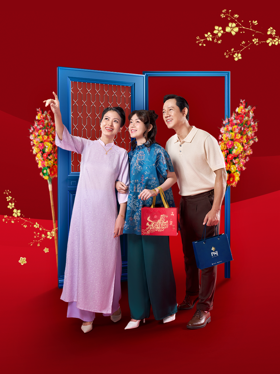 Trong thời điểm sum vầy đầu năm, mọi áp lực dường như lắng xuống, người Việt cảm nhận được sự an yên - điều mà chỉ tết mới mang lại - Ảnh: PNJ