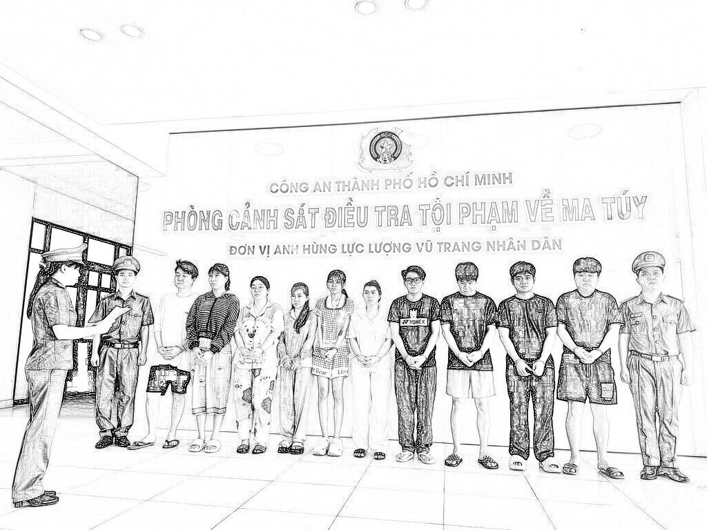 Các đối tượng bị bắt giữ. Ảnh: CA