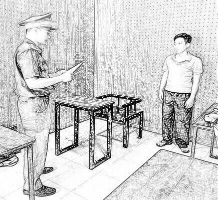 Vương Khánh Hưng thời điểm bị khởi tố, bắt giam. Ảnh: CA