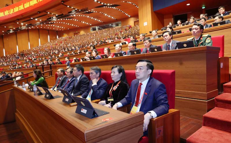 Đại biểu tham dự Đại hội Đảng XIV - ảnh: 