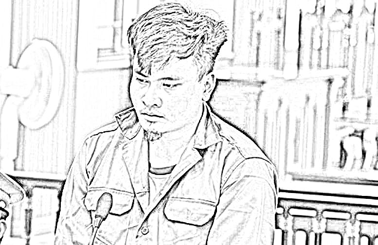 Bị cáo Chau Linh E tại toà