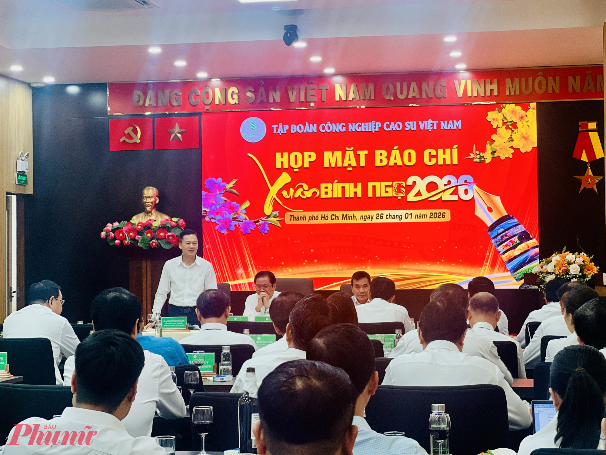 Tập đoàn công nghiệp cao su Việt Nam công bố thông tin hoạt động năm 2025 và định hướng hoạt động năm 2026. Ảnh: Quốc Thái