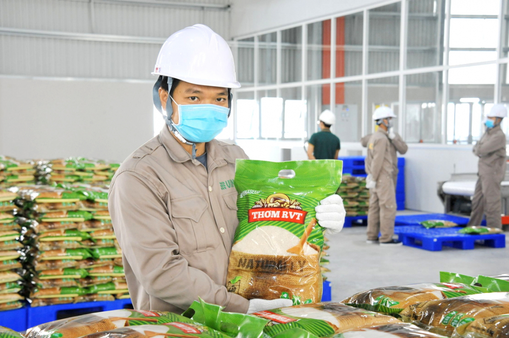 Vụ đông xuân 2025-2026: Nông dân sốt ruột chờ tiêu thụ lúa Đóng gói gạo thơm chất lượng cao tại Công ty TNHH Lúa gạo Việt Nam (Vinarice) ở tỉnh Đồng Tháp, phục vụ xuất khẩu