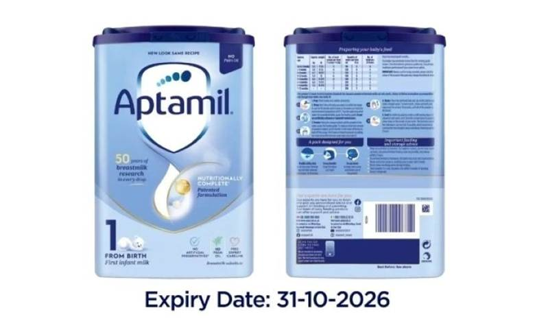 1 lô sữa Aptamil First Infant Formula 800g bị thu hồi tại Anh - Ảnh minh họa 