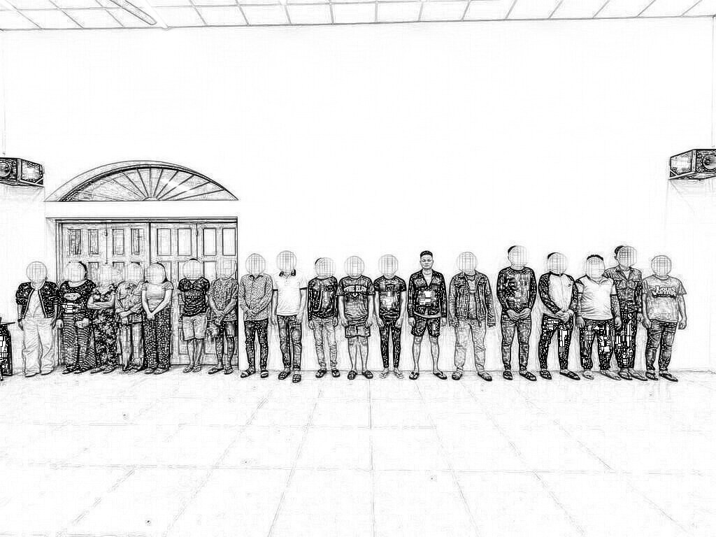 Các đối tượng bị cảnh sát triệu tập. Ảnh: CA