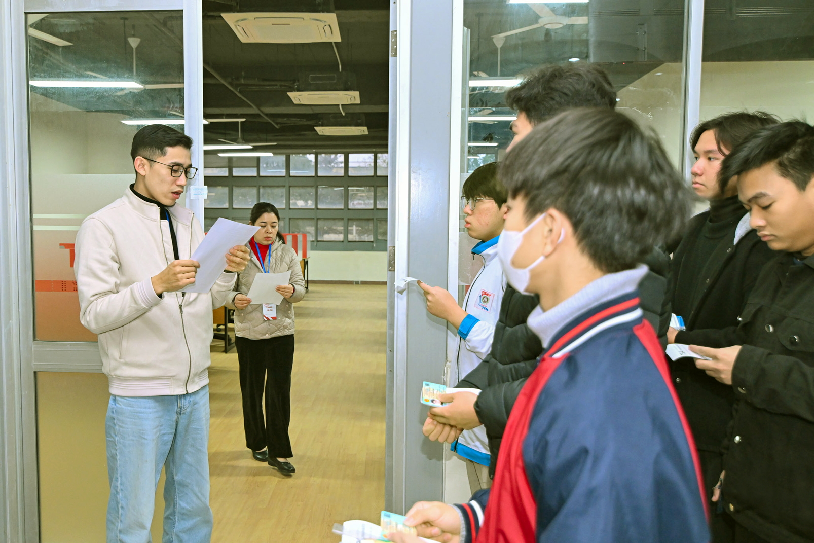 Các thí sinh tham dự kỳ thi đánh giá tư duy 2026 (TSA) của Đại học Bách khoa Hà Nội - Ảnh do nhà trường cung cấp