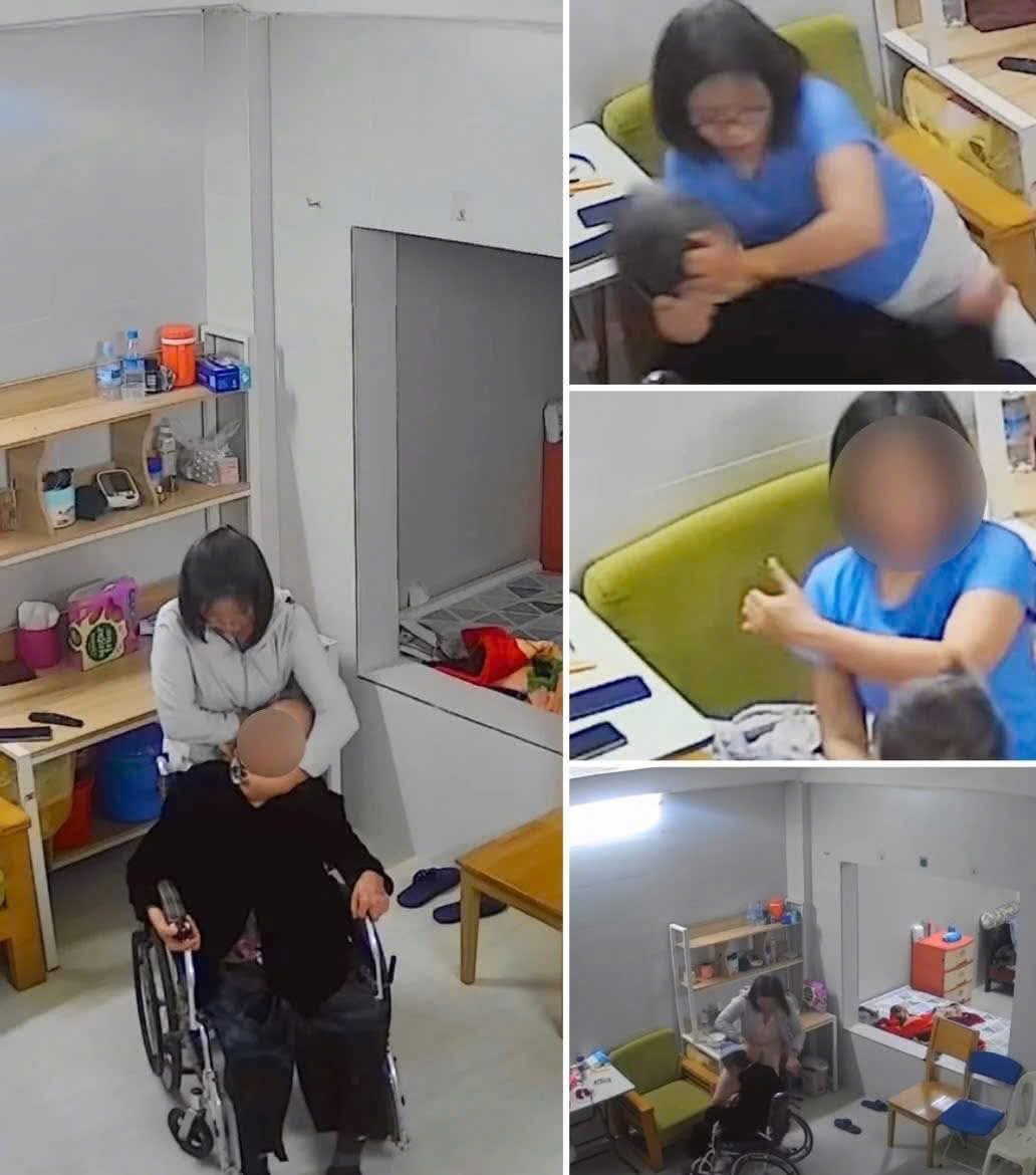 Hành vi bạo hành người già của Nguyễn Thị Bắc khiến nhiều người phẫn nộ. Ảnh cắt từ clip