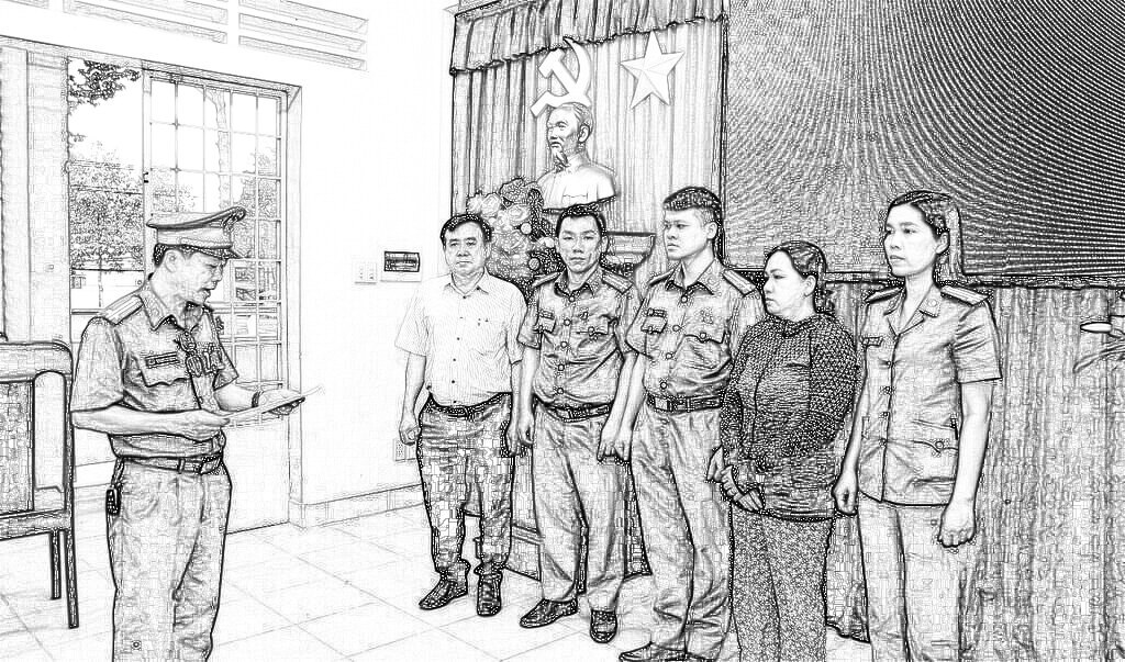 Phượng thời điểm bị bắt. Ảnh: CA