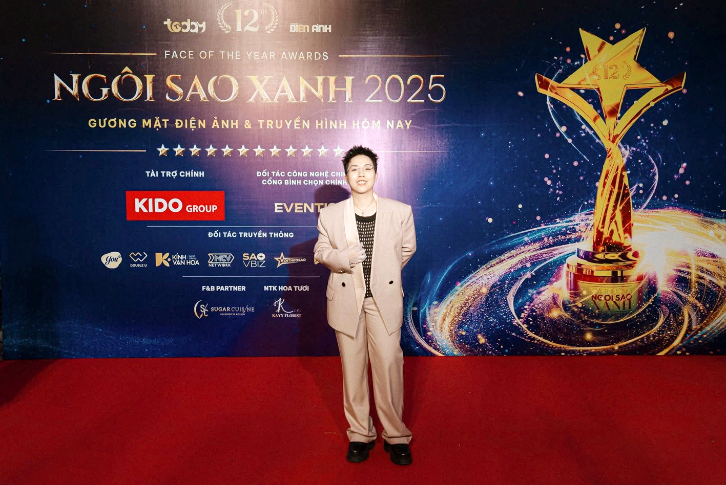 Nhạc sĩ Kai Đinh trong đêm trao giải Ngôi sao xanh 2025 - Ảnh do nhân vật cung cấp