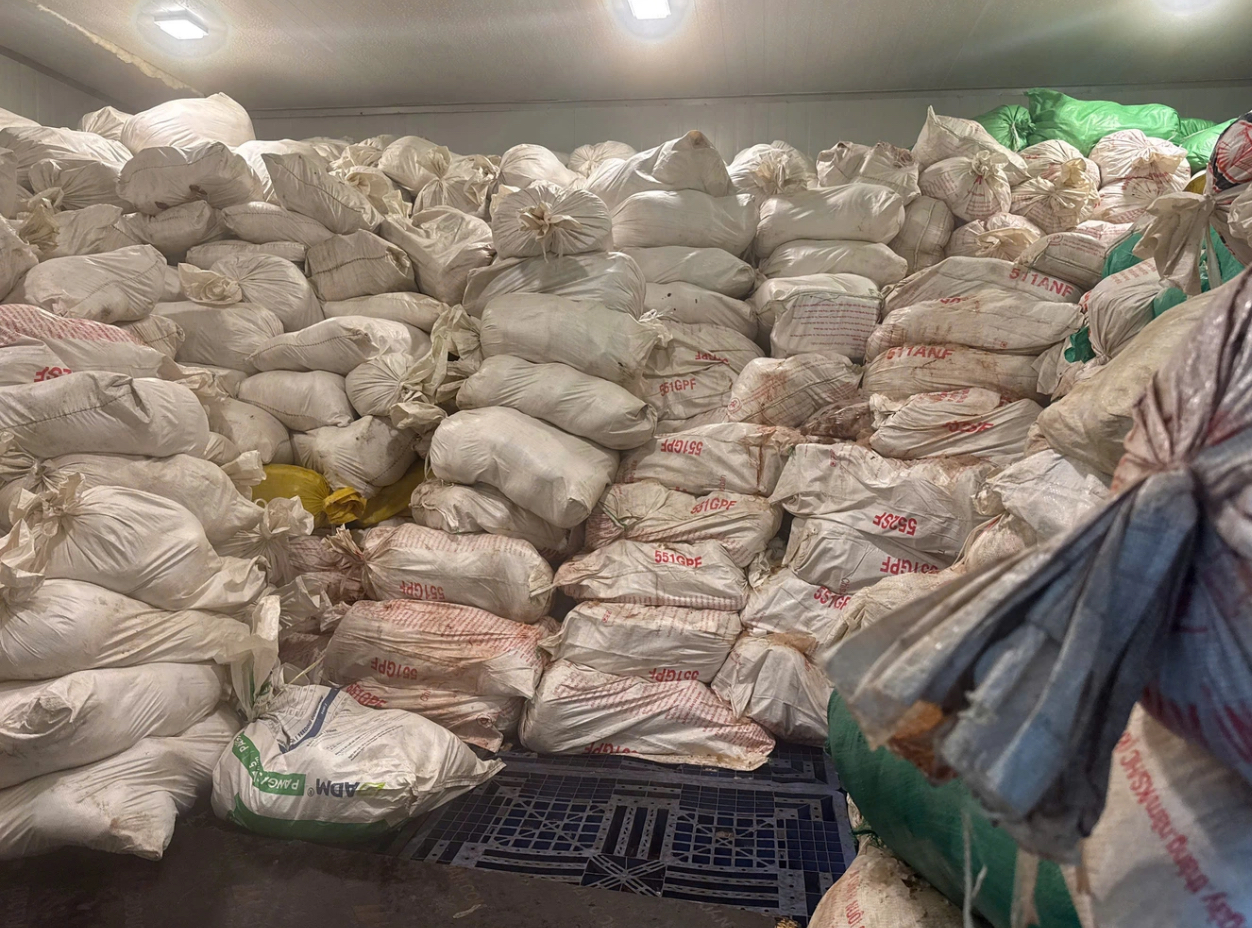 Kho đông lạnh của cơ sở (Ảnh: Công an cung cấp).