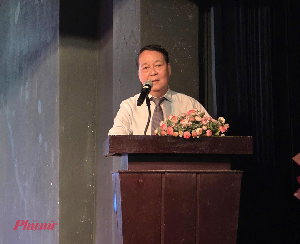  Phó Chủ tịch thường trực Hội Sân khấu TPHCM Tôn Thất Cần phát biểu tổng kết hoạt động năm 2025 của Hội Sân khấu TPHCM.