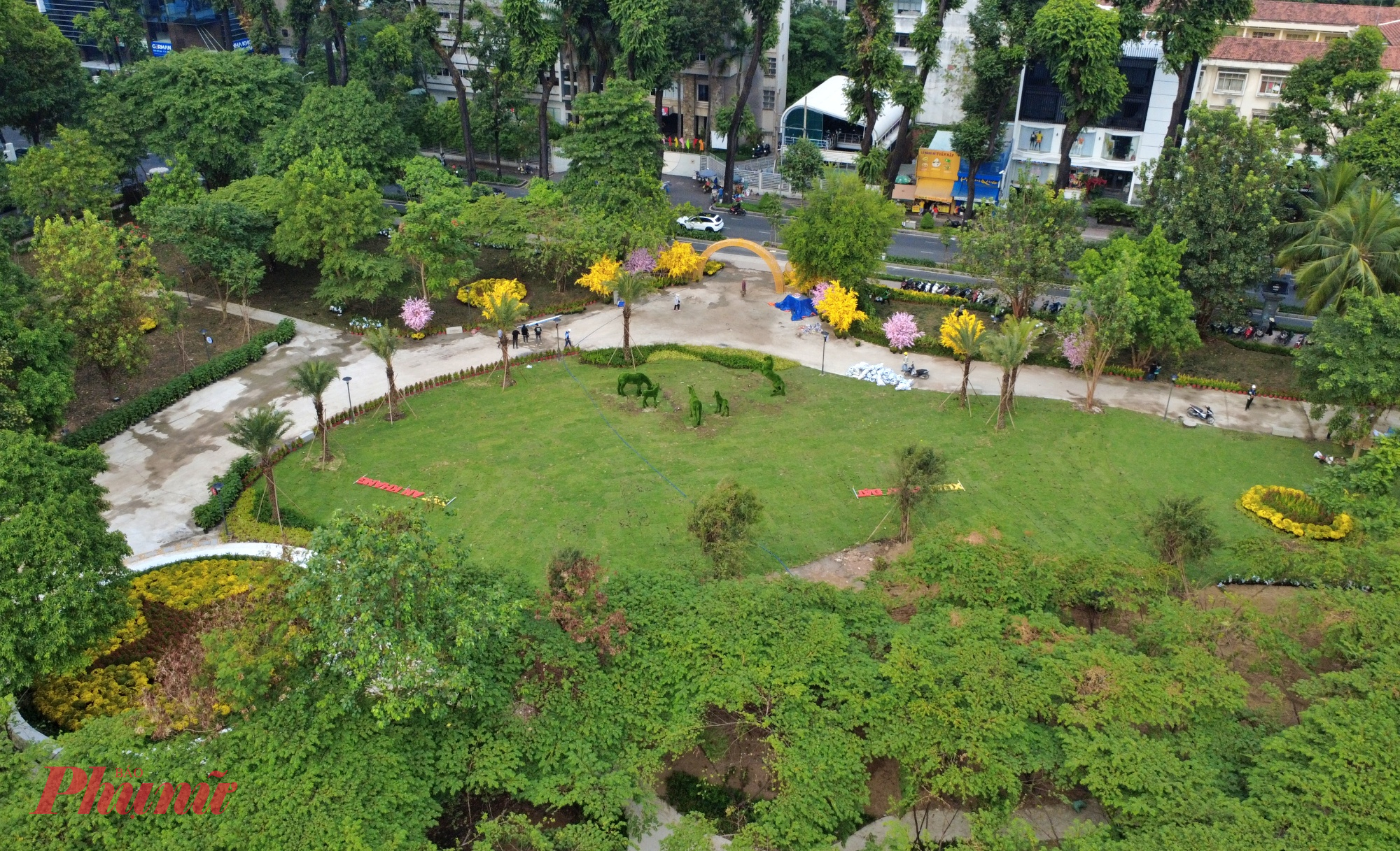 Công viên, vườn hoa đã mở cửa đón khách từ ngày 25/1 vừa qua