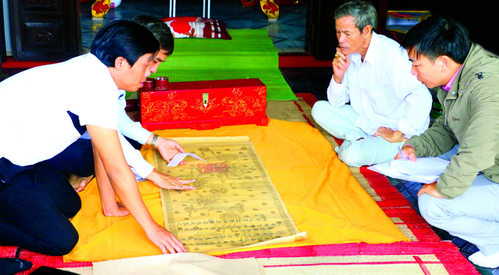 Sắc phong tại nhà thờ họ Võ cho thấy làng biển Thai Dương hình thành hơn 500 năm