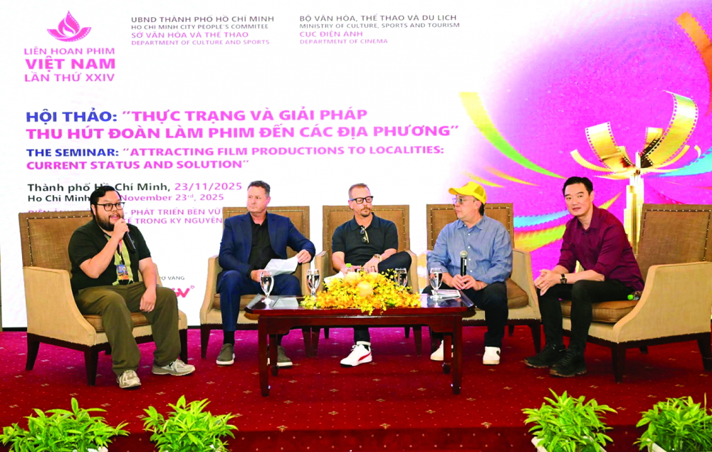 Trong khuôn khổ Liên hoan phim Việt Nam lần thứ 24, TPHCM đã có nhiều nỗ lực kết nối với các nhà làm phim quốc tế - ẢNH: HƯƠNG NHU