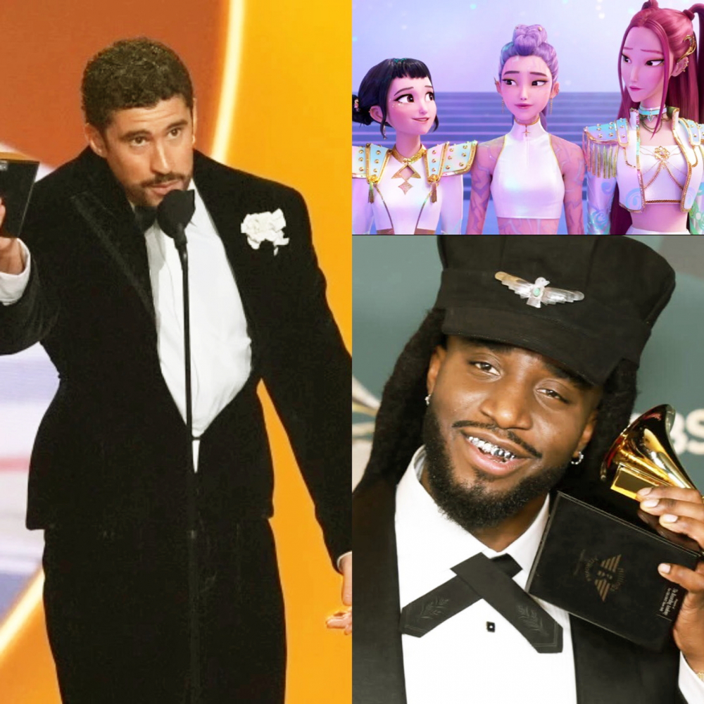(Từ trái qua, từ trên xuống) Bad Bunny, K-pop Demon Hunters  và Kendrick Lamar giành chiến thắng ấn tượng ở Grammy 2026