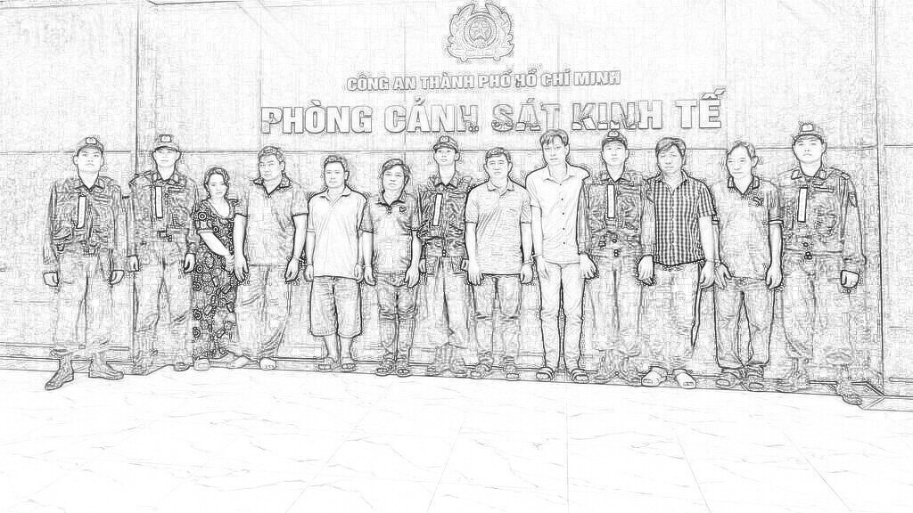 Các đối tượng bị bắt giữ. Ảnh: CA