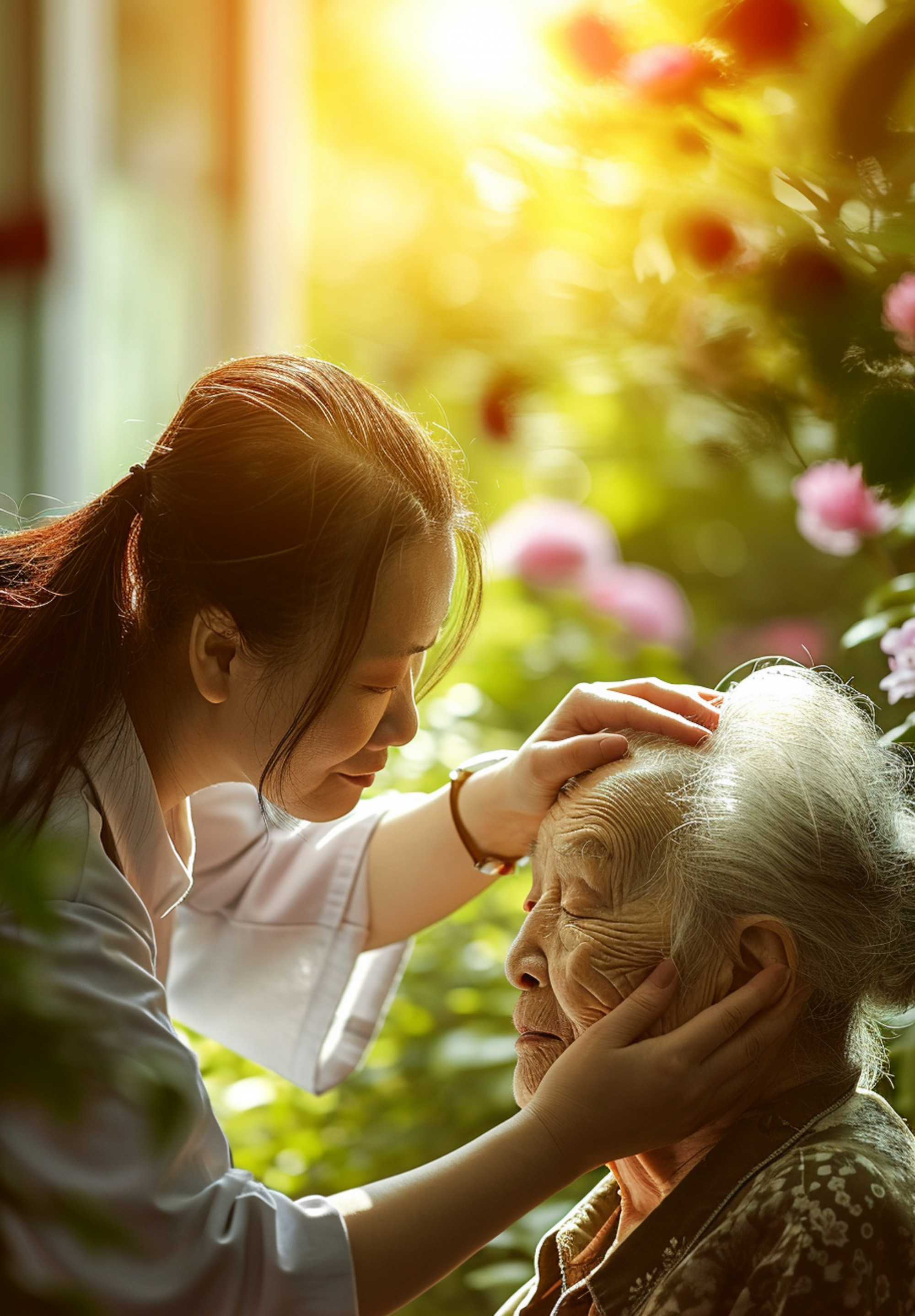 mỗi buổi sáng được nhìn mẹ mỉm cười, được nắm tay mẹ đi dạo, nghe mẹ kể lại những câu chuyện cũ dù lặp đi lặp lại, tôi thấy rất bình yên. Ảnh minh hoạ: Freepik