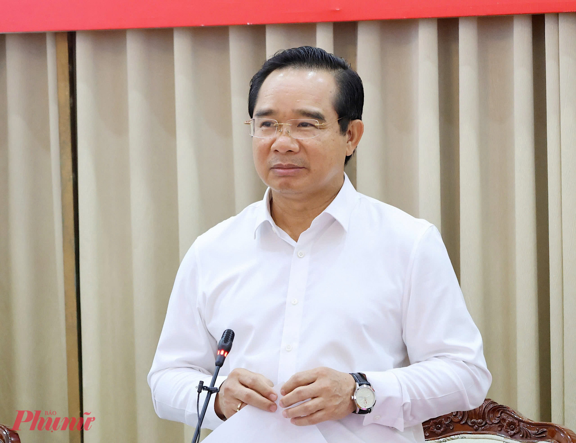 Ông Nguyễn Văn Được - Chủ tịch UBND TPHCM phát biểu kết luận hội nghị - Ảnh: T.T