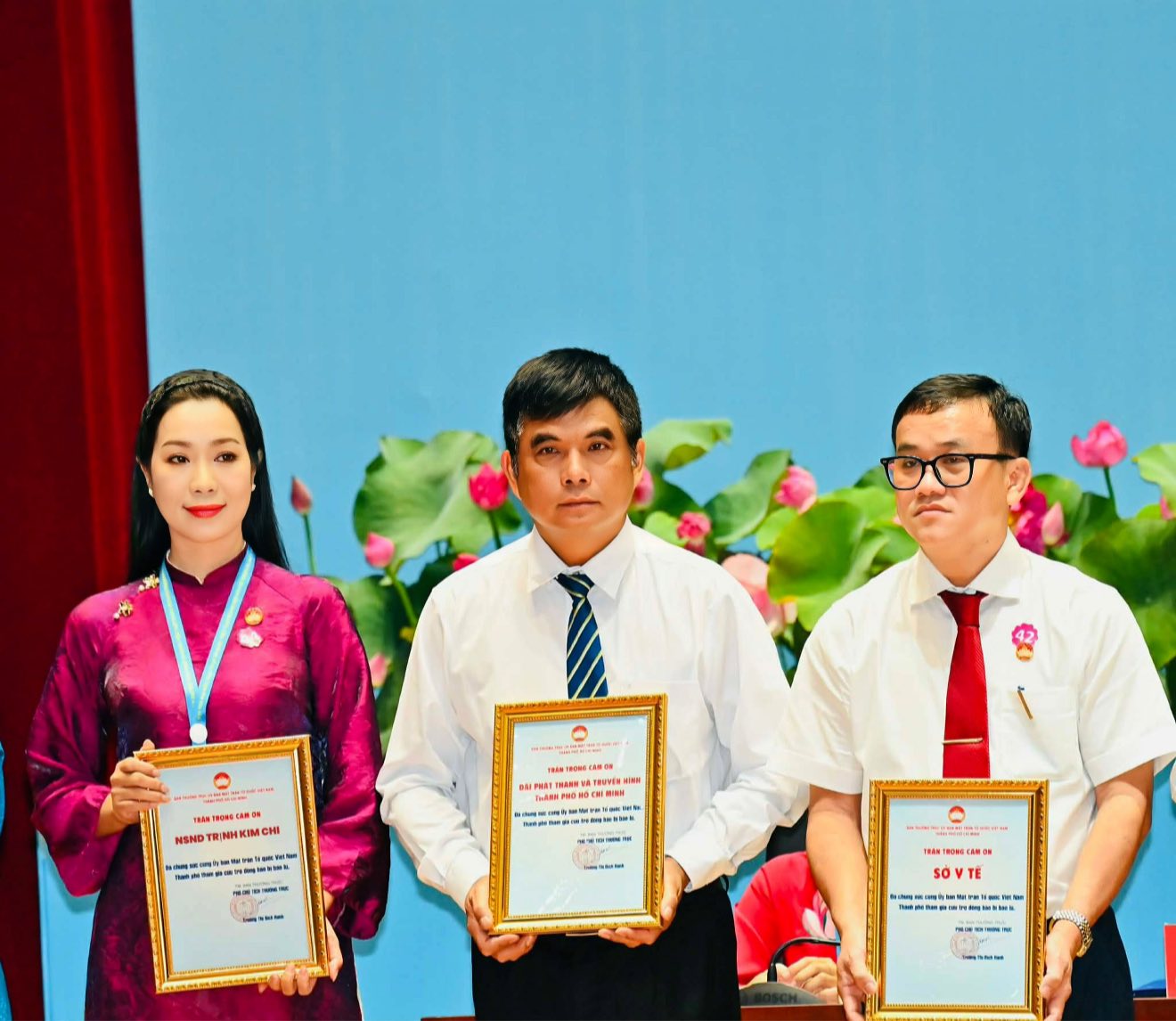 NSND Kim Chi tại Đại hội Đại biểu Mặt trận Tổ quốc Việt Nam TPHCM lần thứ I, nhiệm kỳ 2025-2030. Ảnh: Trịnh Kim Chi