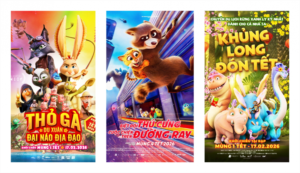Một số phim hoạt hình tiêu biểu ra rạp dịp tết - Nguồn ảnh: Nhà phát hành