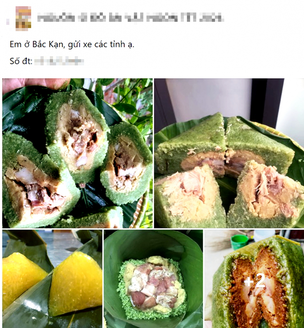 Người bán trên một nhóm chuyên bán sỉ đồ ăn tết 2026 rao bán bánh chưng, giao hàng toàn quốc - Ảnh chụp màn hình
