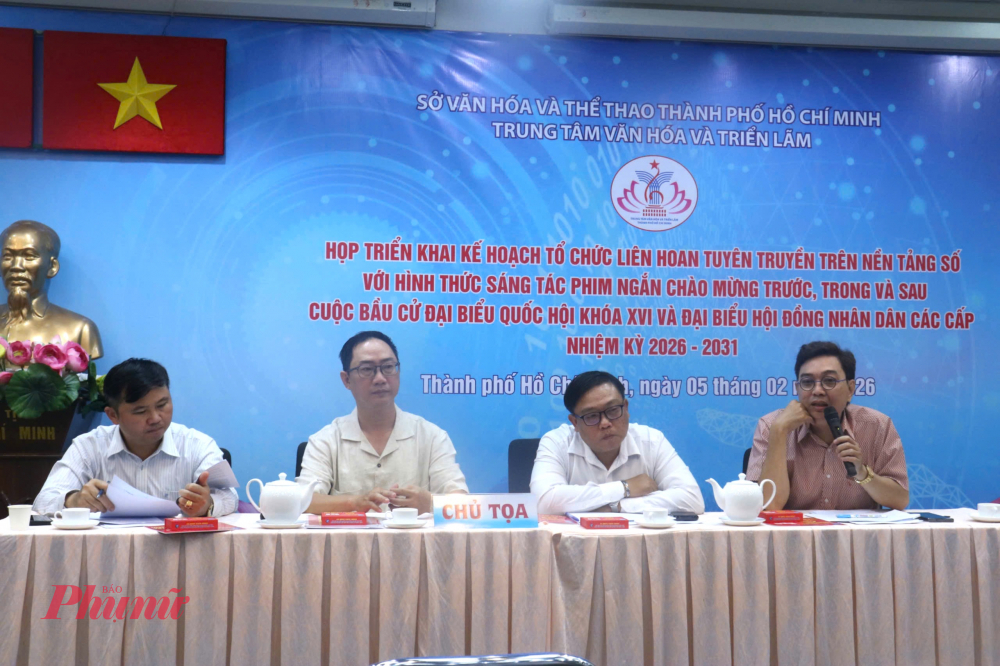 Cuộc họp triển khai kế hoạch tổ chức Liên hoan tuyên truyền trên nền tảng số vào ngày 05/02 - Ảnh: Phương Nhã