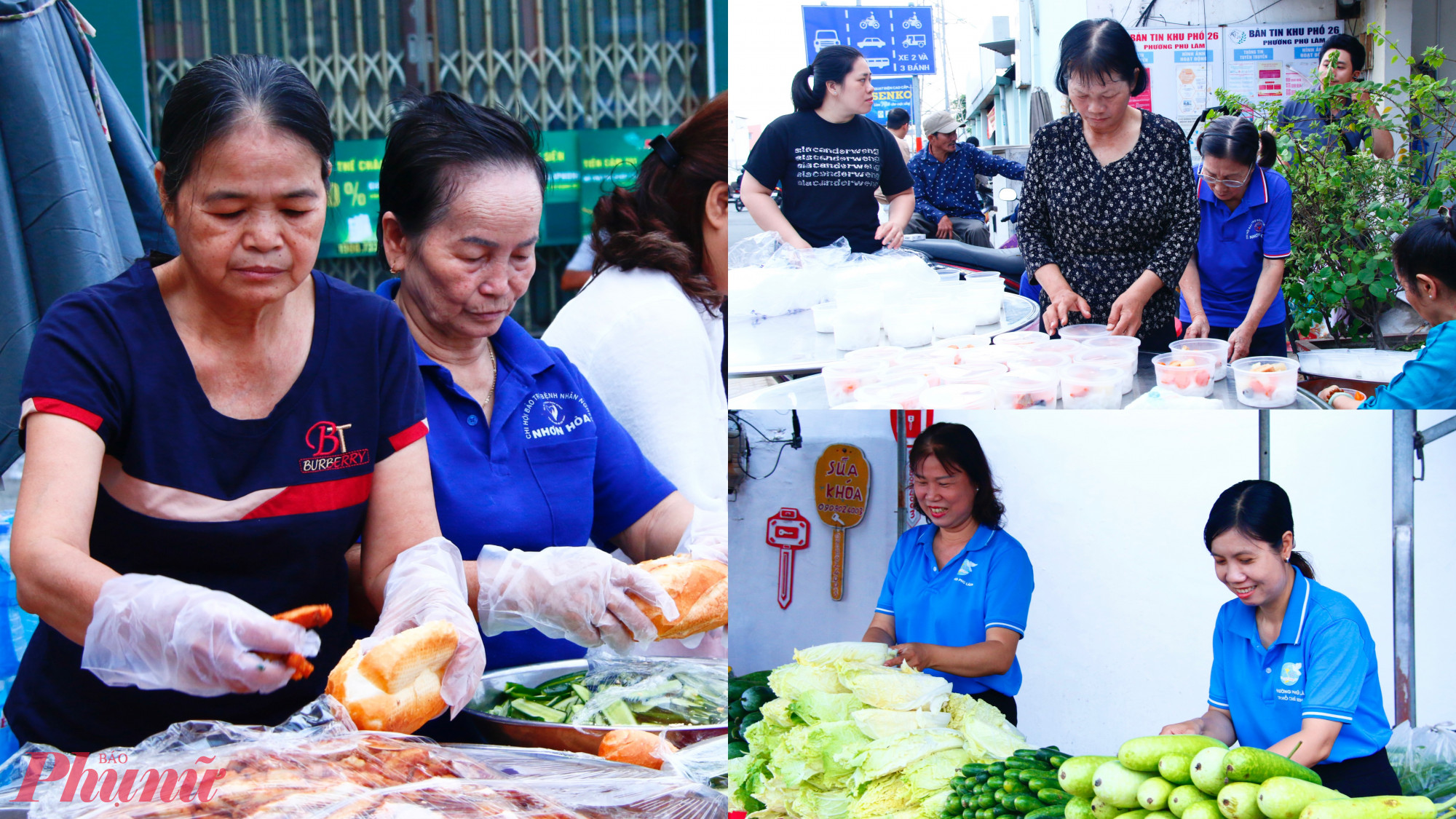 Các gian hàng tại phiên chợ được bày trí gọn gàng, ngăn nắp, tạo thuận tiện cho người dân đến nhận quà. 