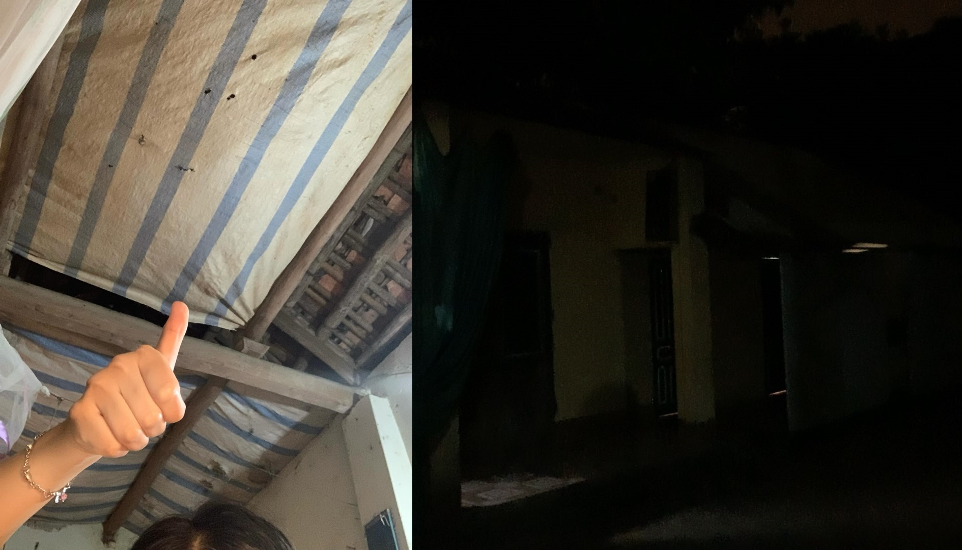 Tài khoản nov2q_liy chia sẻ hình ảnh căn nhà vào 2 khoảnh khắc ngày và đêm