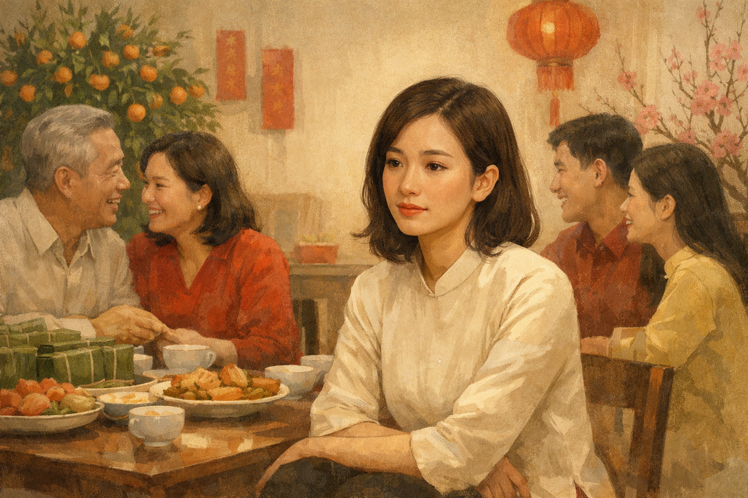 Có những câu nói tưởng là hỏi thăm nhưng vô tình làm tổn thương người khác. Ảnh minh hoạ được tạo bởi AI.