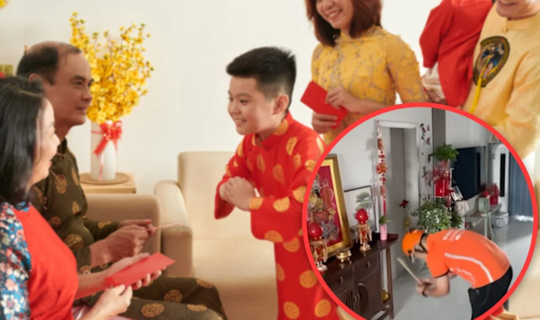 Một công ty giao hàng cung cấp dịch vụ quỳ lạy trong những ngày tết  bị phản ứng