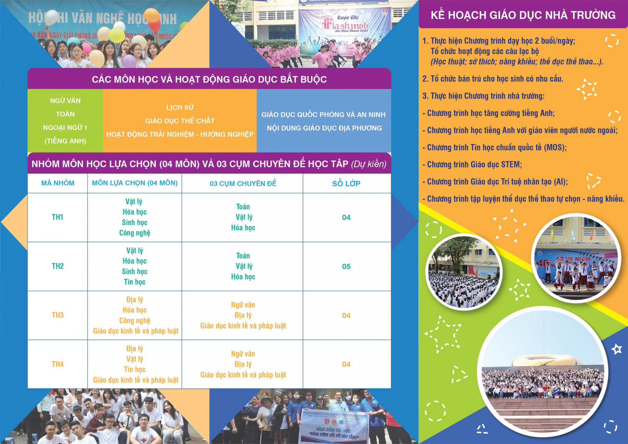 Kế hoạch tuyển sinh của Trường THPT Nguyễn Thị Diệu - Ảnh: Facebook nhà trường