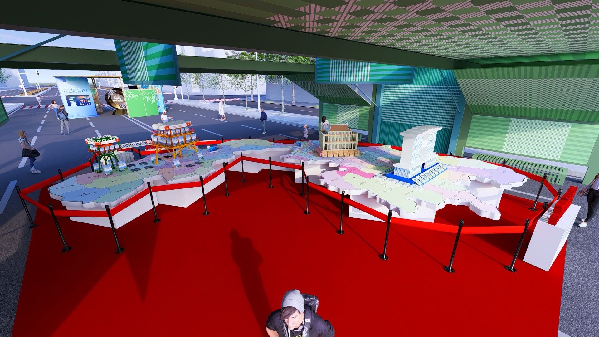 Mô hình sa bàn dự kiến được triển lãm