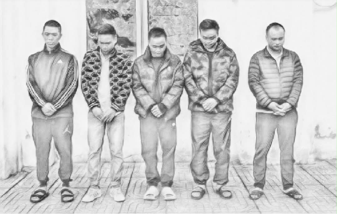 Các đối tượng tại cơ quan công an - Ảnh công an cung cấp